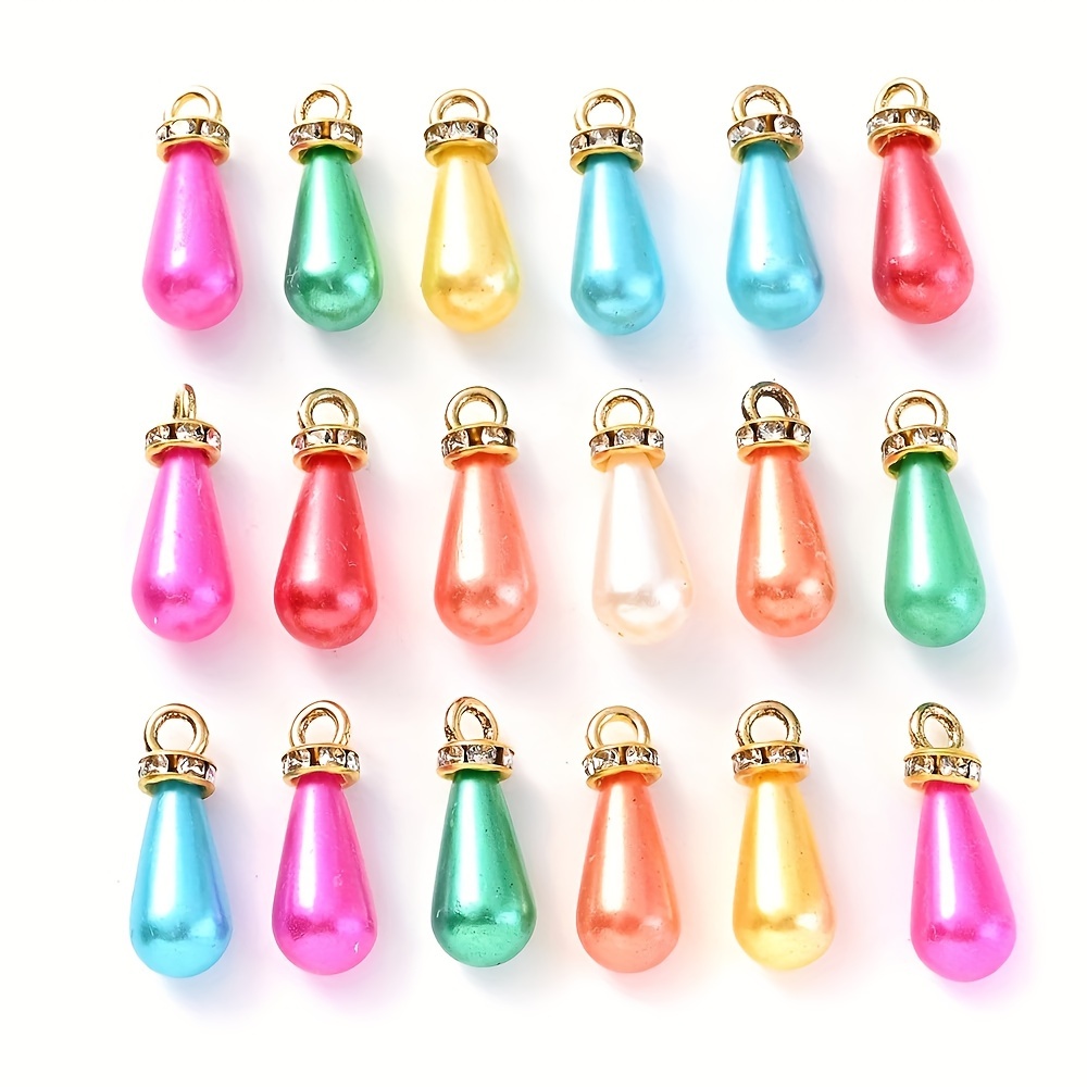 20pcs Colorful Waterdrop Charms for Jewelry Making